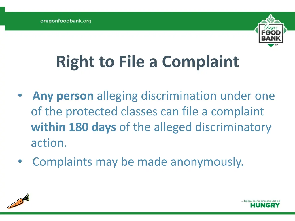 right to file a complaint