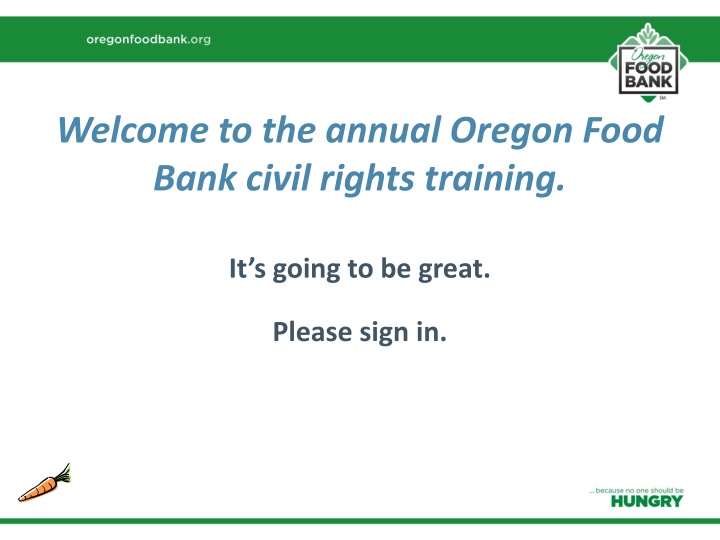 welcome to the annual oregon food bank civil