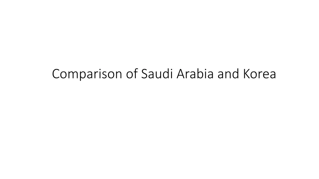 comparison of saudi arabia and korea