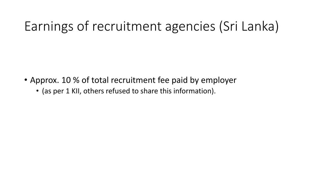 earnings of recruitment agencies sri lanka