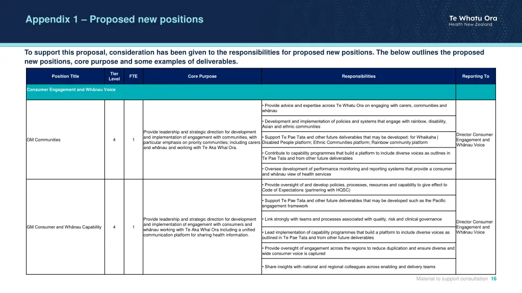 appendix 1 proposed new positions