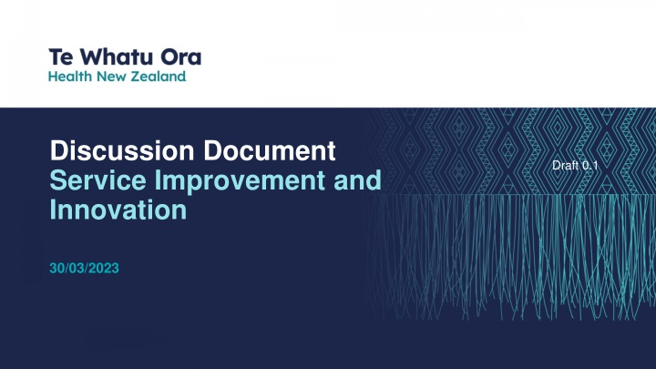 discussion document service improvement