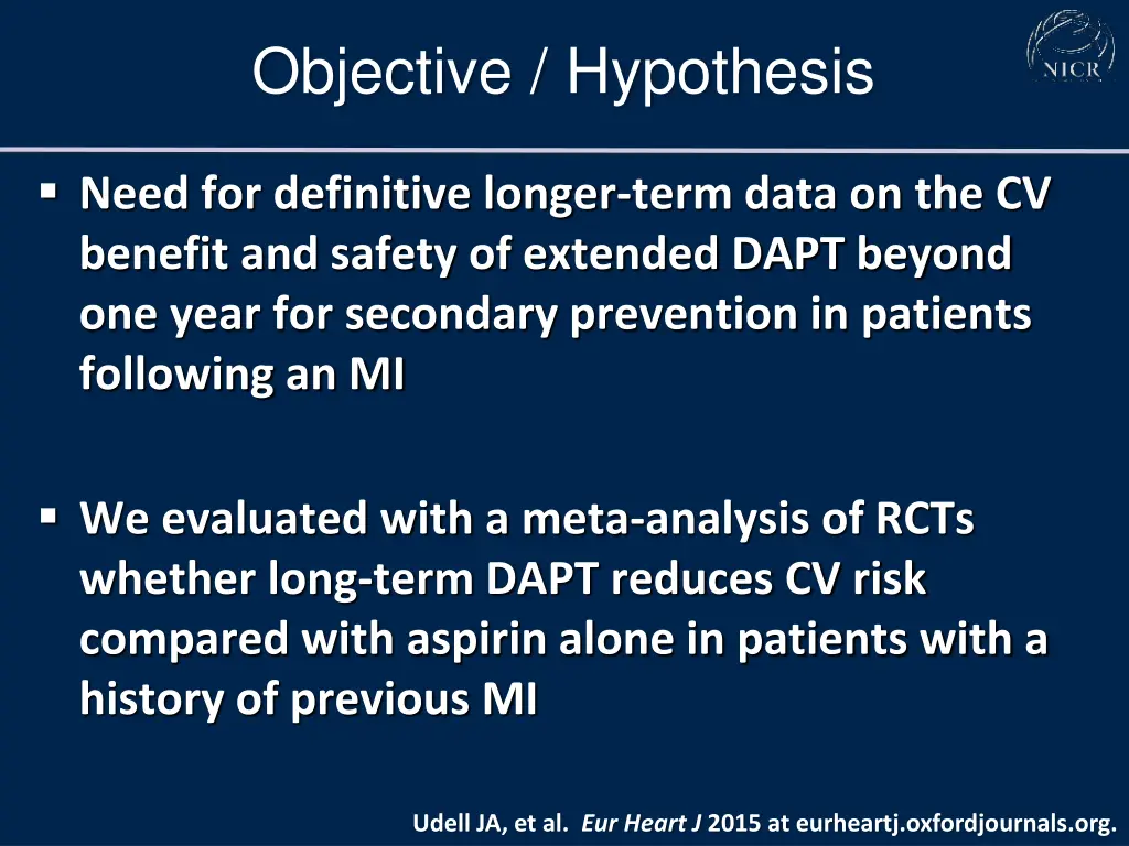 objective hypothesis