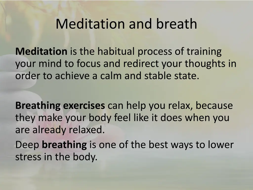 meditation and breath