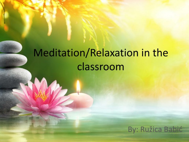 meditation relaxation in the classroom