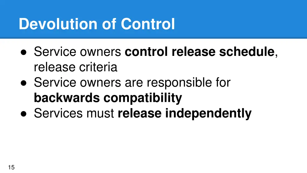 devolution of control