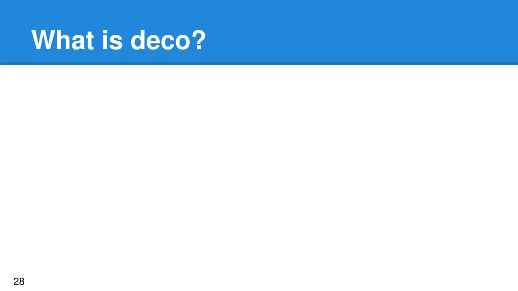 what is deco