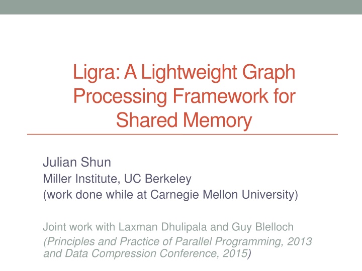 ligra a lightweight graph processing framework