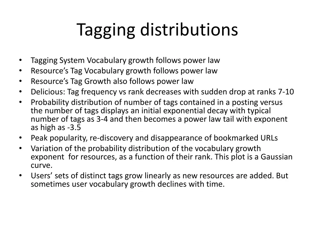 tagging distributions