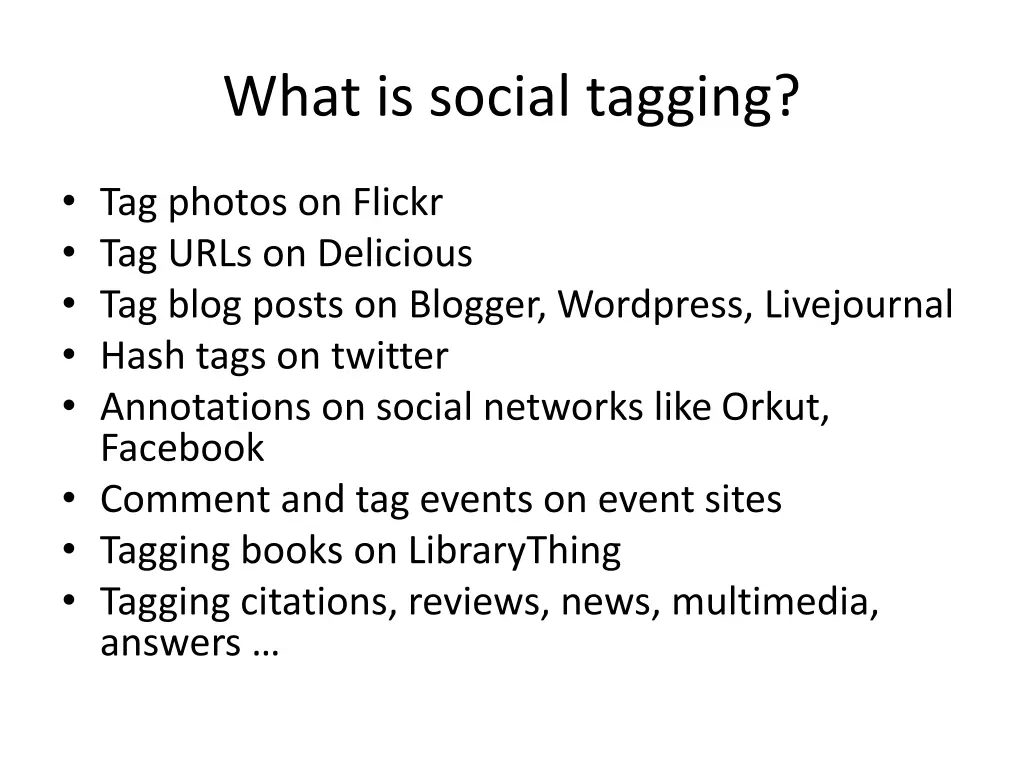 what is social tagging