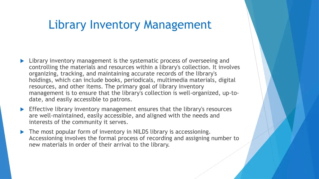 library inventory management