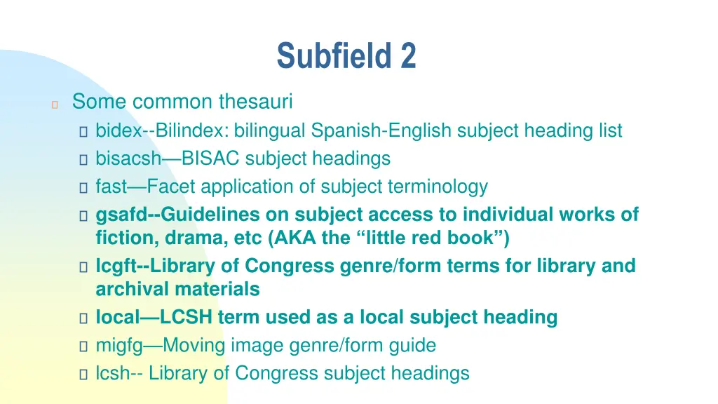 subfield 2