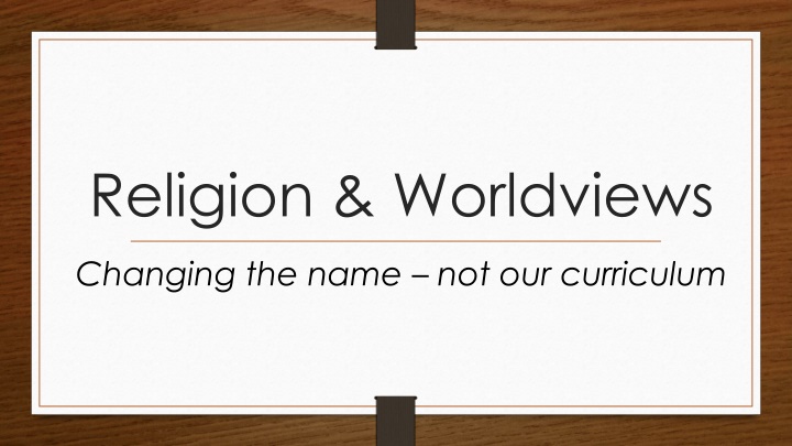 religion worldviews