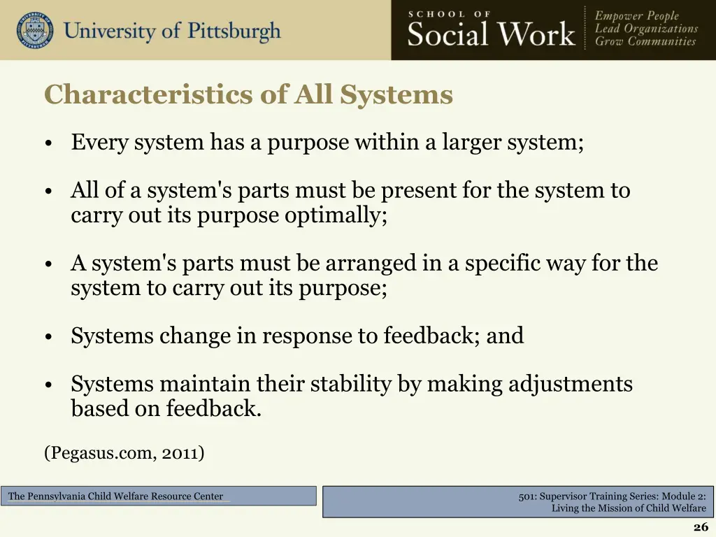 characteristics of all systems