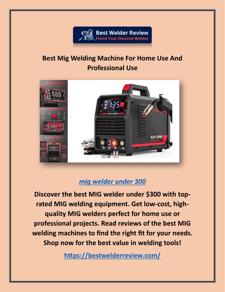 best mig welding machine for home