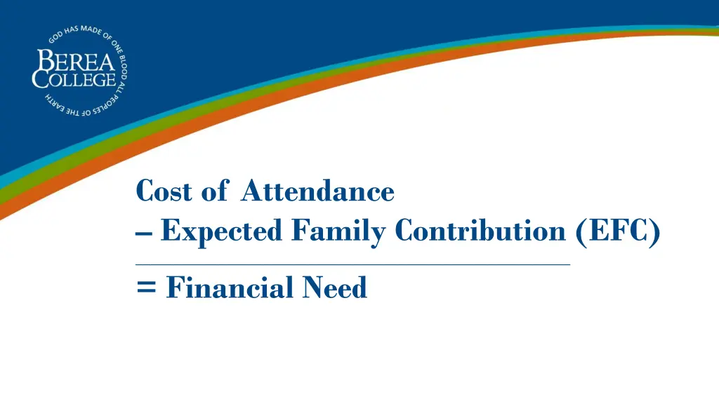 cost of attendance expected family contribution