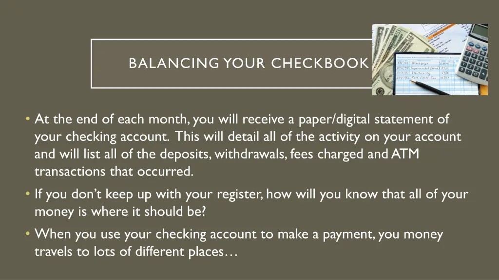 balancing your checkbook