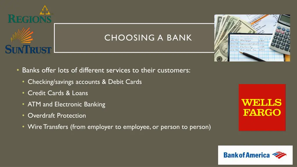 choosing a bank