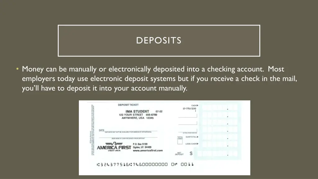 deposits