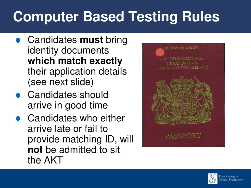 computer based testing rules