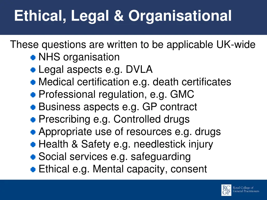 ethical legal organisational