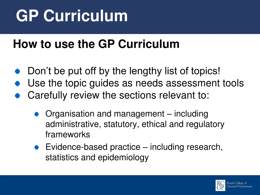 gp curriculum 1