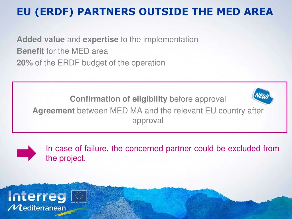 eu erdf partners outside the med area