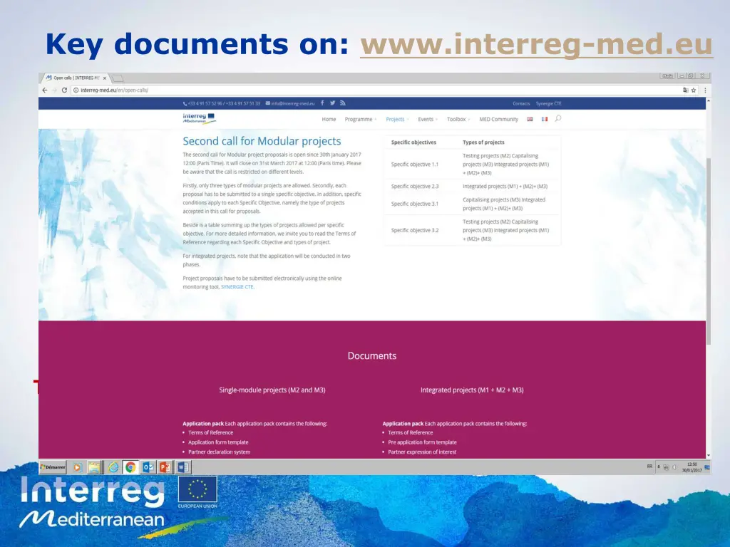 key documents on www interreg med eu