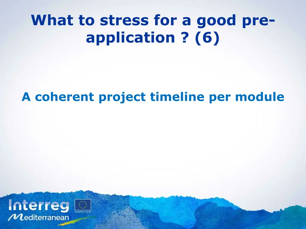 what to stress for a good pre application 6