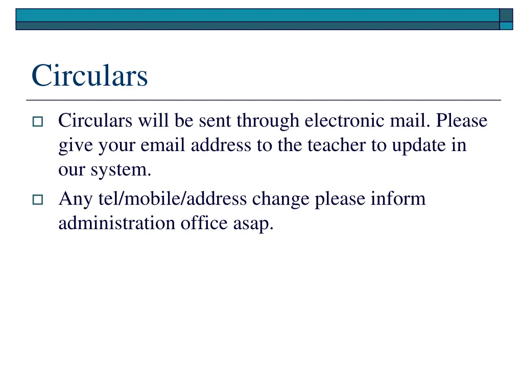 circulars