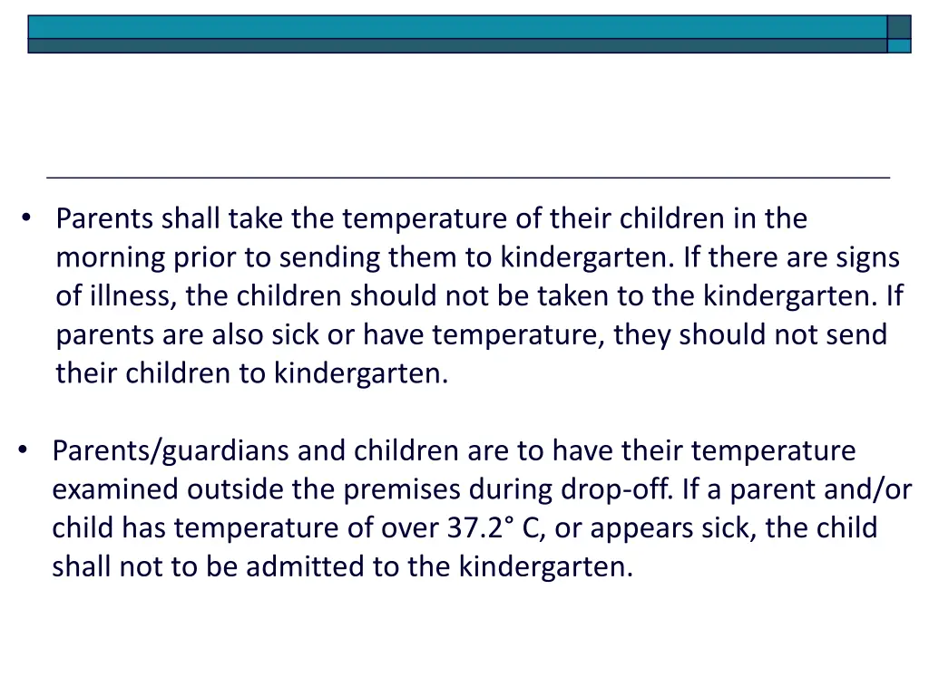 parents shall take the temperature of their