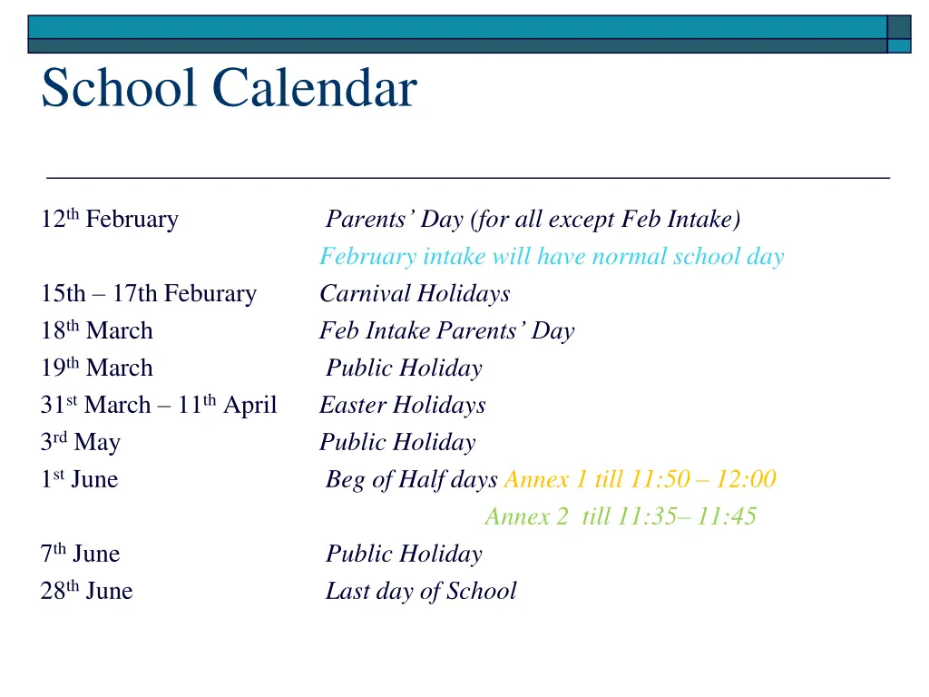 school calendar 1