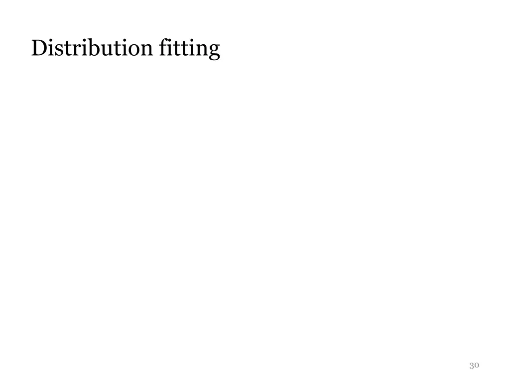 distribution fitting