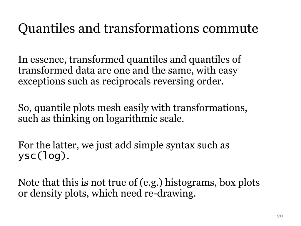 quantiles and transformations commute