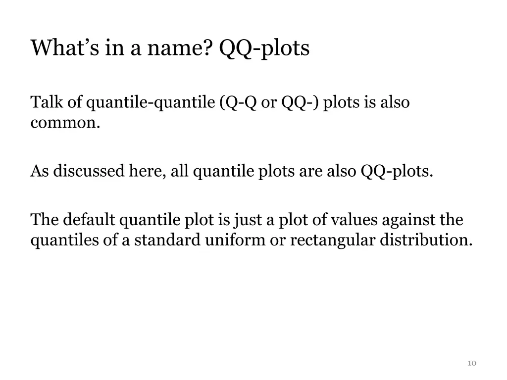 what s in a name qq plots