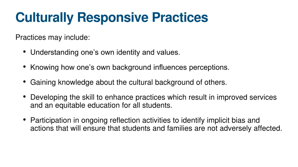 culturally responsive practices