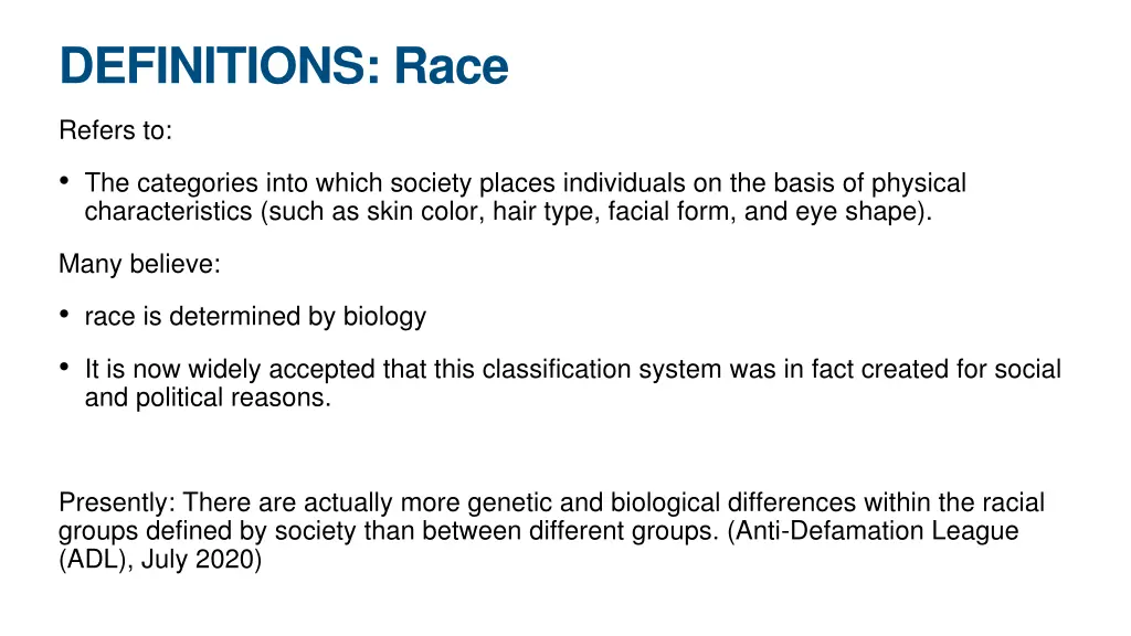 definitions race