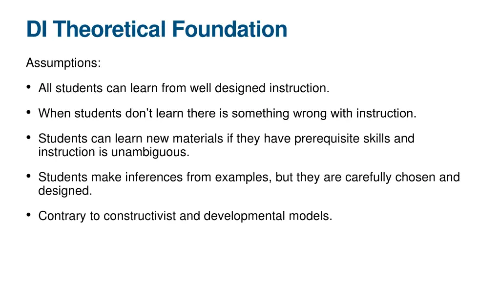 di theoretical foundation