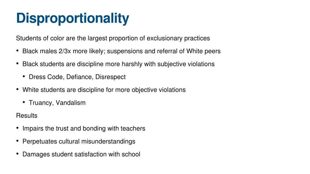 disproportionality