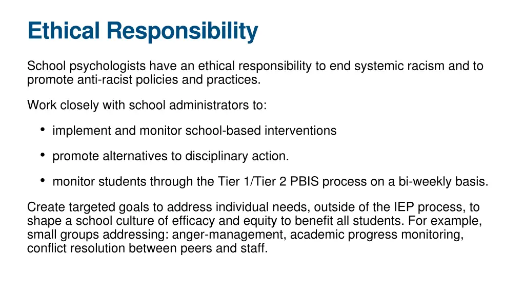 ethical responsibility