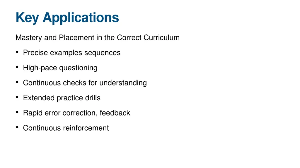 key applications