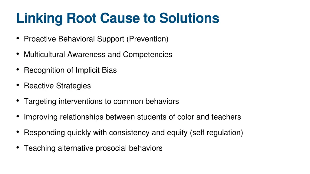 linking root cause to solutions