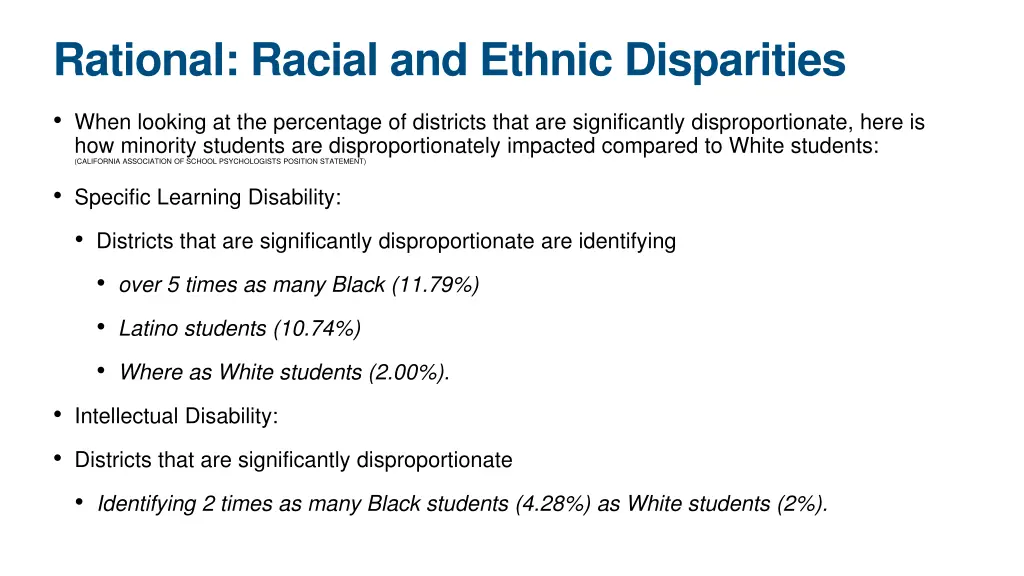 rational racial and ethnic disparities