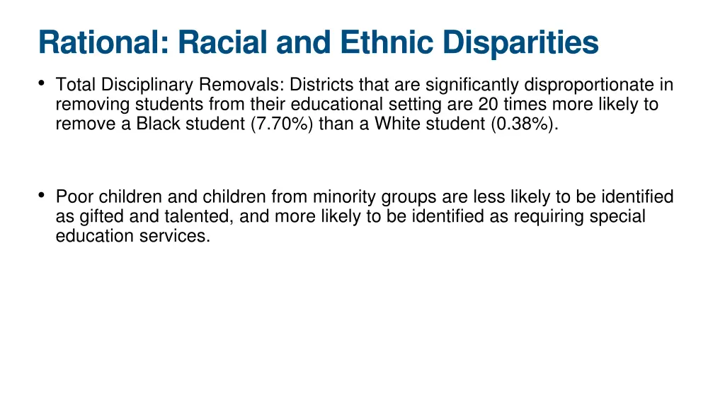 rational racial and ethnic disparities total