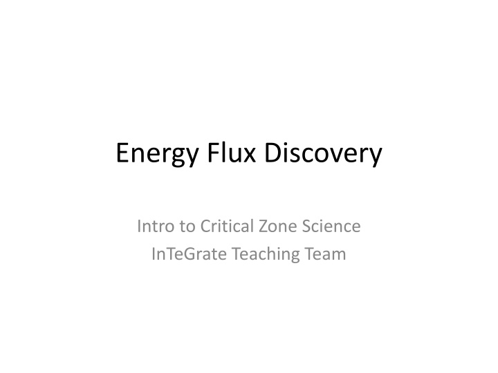 energy flux discovery