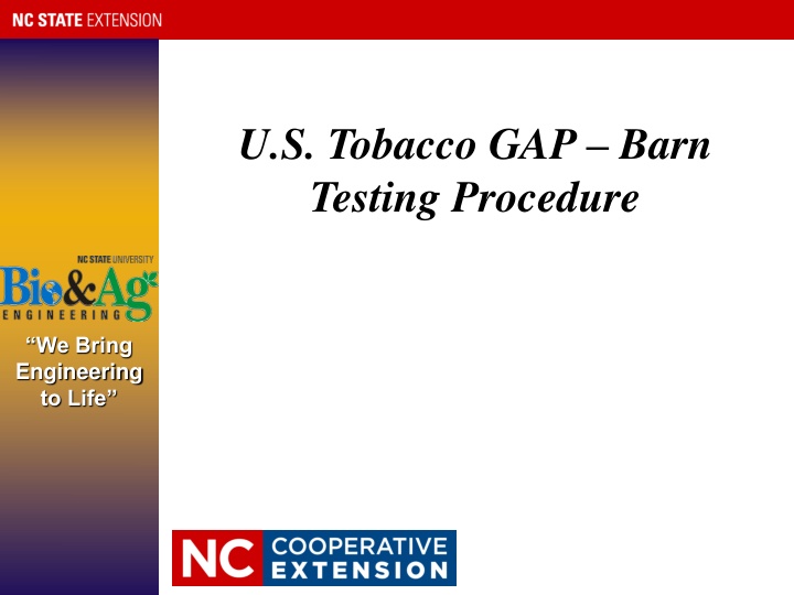 u s tobacco gap barn testing procedure