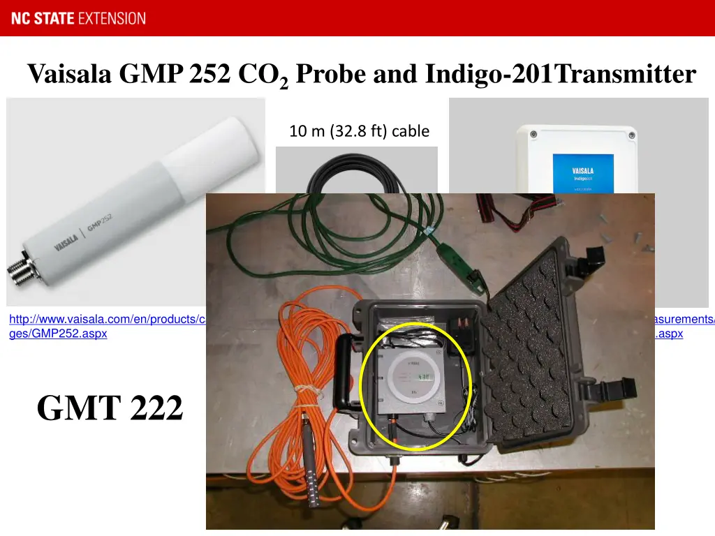 vaisala gmp 252 co 2 probe and indigo