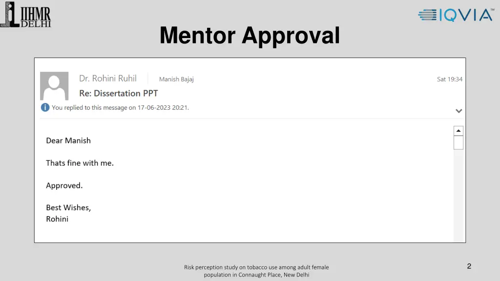 mentor approval