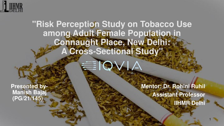 risk perception study on tobacco use among adult