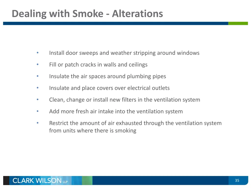 dealing with smoke alterations